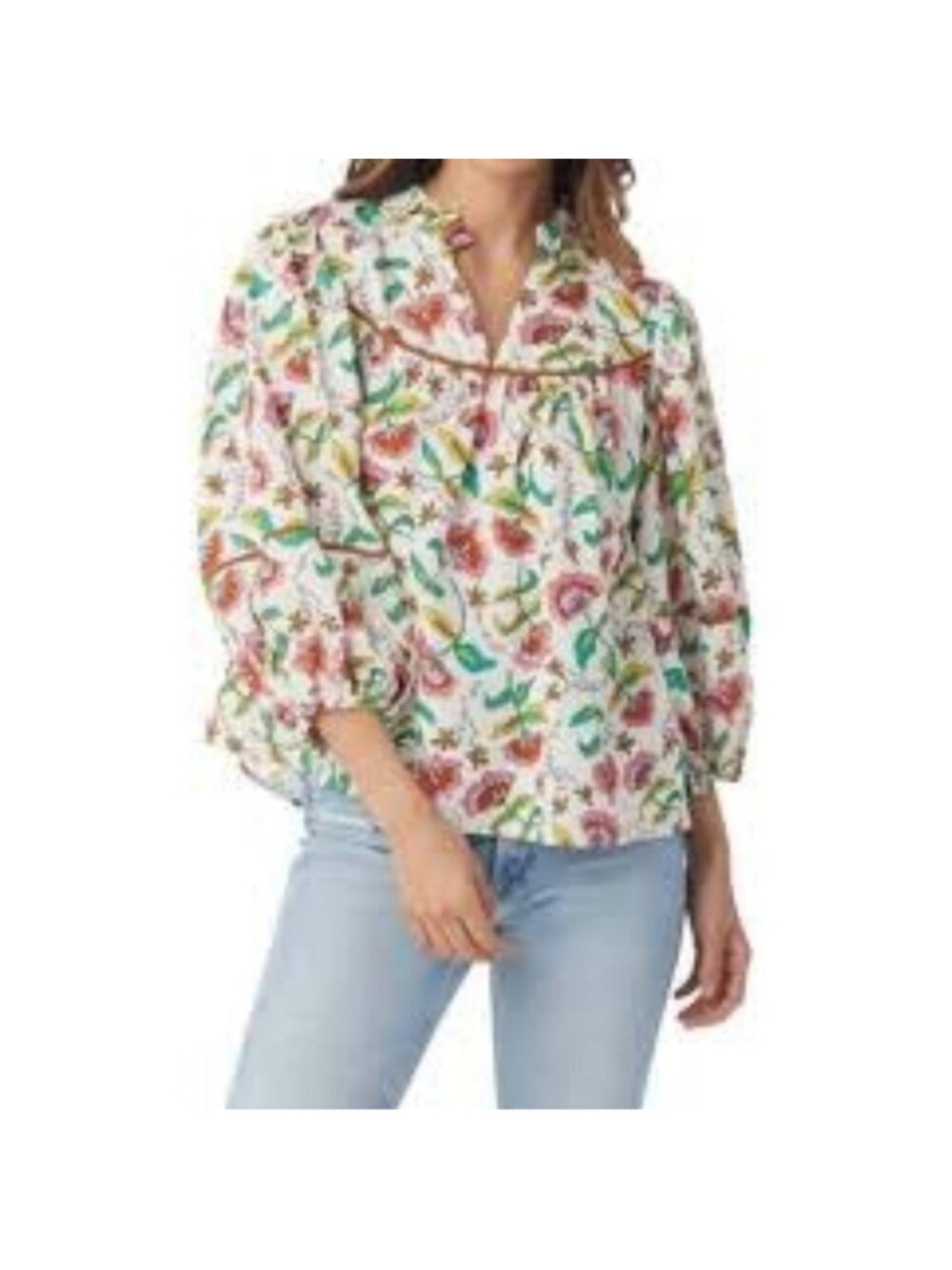 Crosby Rosie Top, Woodcut Floral NWT Size XS $188